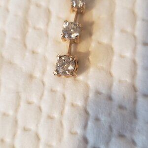 Natural Diamond Trinity Necklace 1.2ctw, yg.